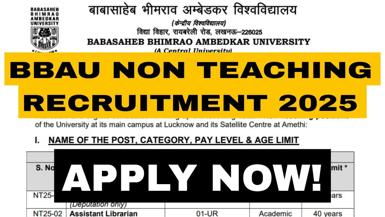 BBAU Non Teaching Recruitment 2025
