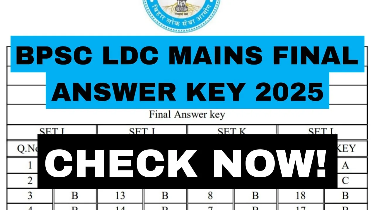 BPSC LDC Mains Final Answer Key 2025 Released