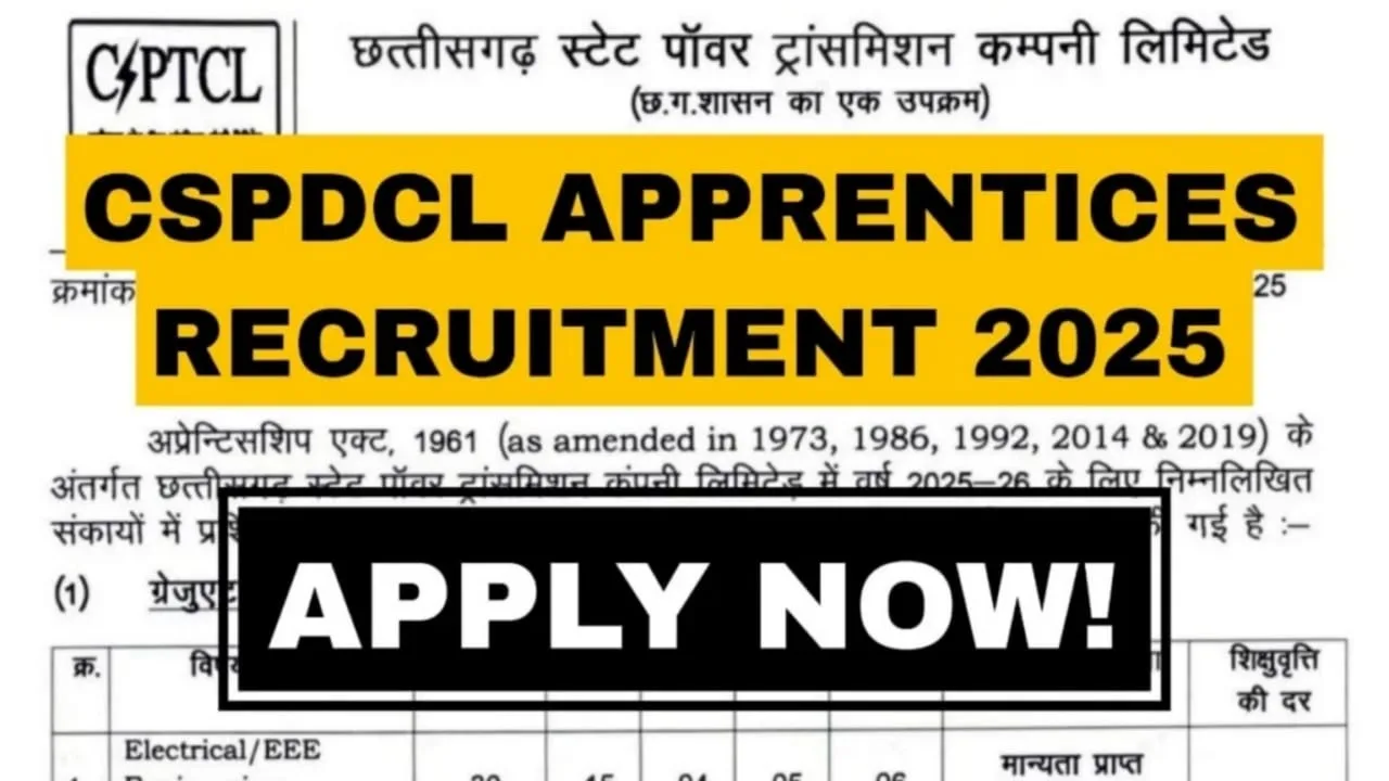 CSPDCL Apprentices Recruitment 2025